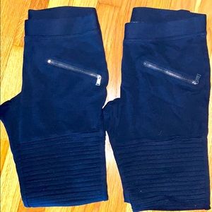 Express black pants ribbed thighs